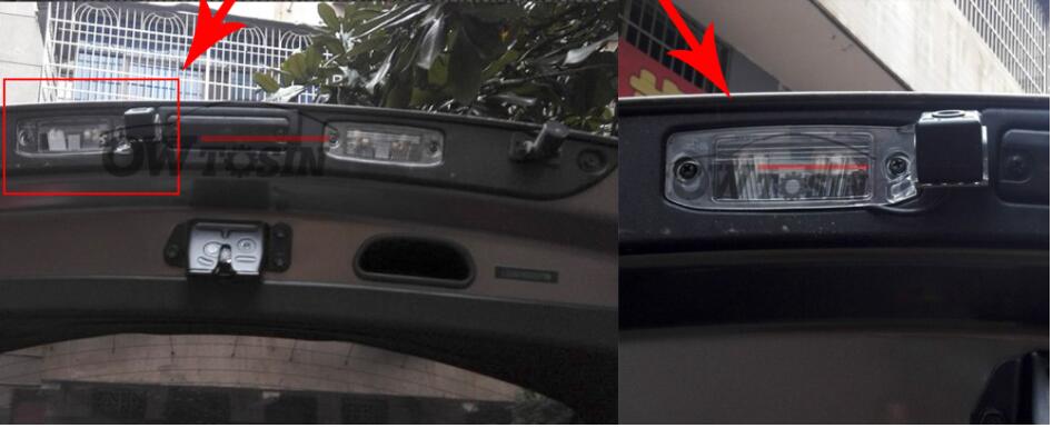 Camera marsarier Kia Sportage III SL dedicata, MaxTech ECO, suport lampa numar OEM, Fisheye CVBS 720x480, unghi 120 grade, RCA, navigatii Android aftermarket