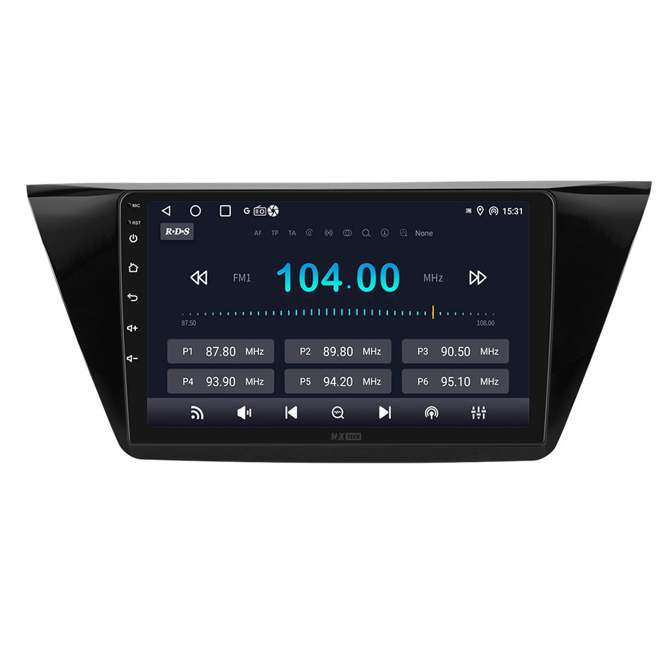 Navigatie Volkswagen Touran (2016-2021) dedicata, MaxTech® PRO SERIES, 2 GB Ram 64 GB Rom, Carplay si Android auto, Ecran 10” HD Touch, GPS, Wifi, Bluetooth, Radio, USB, EQ, DSP, Waze