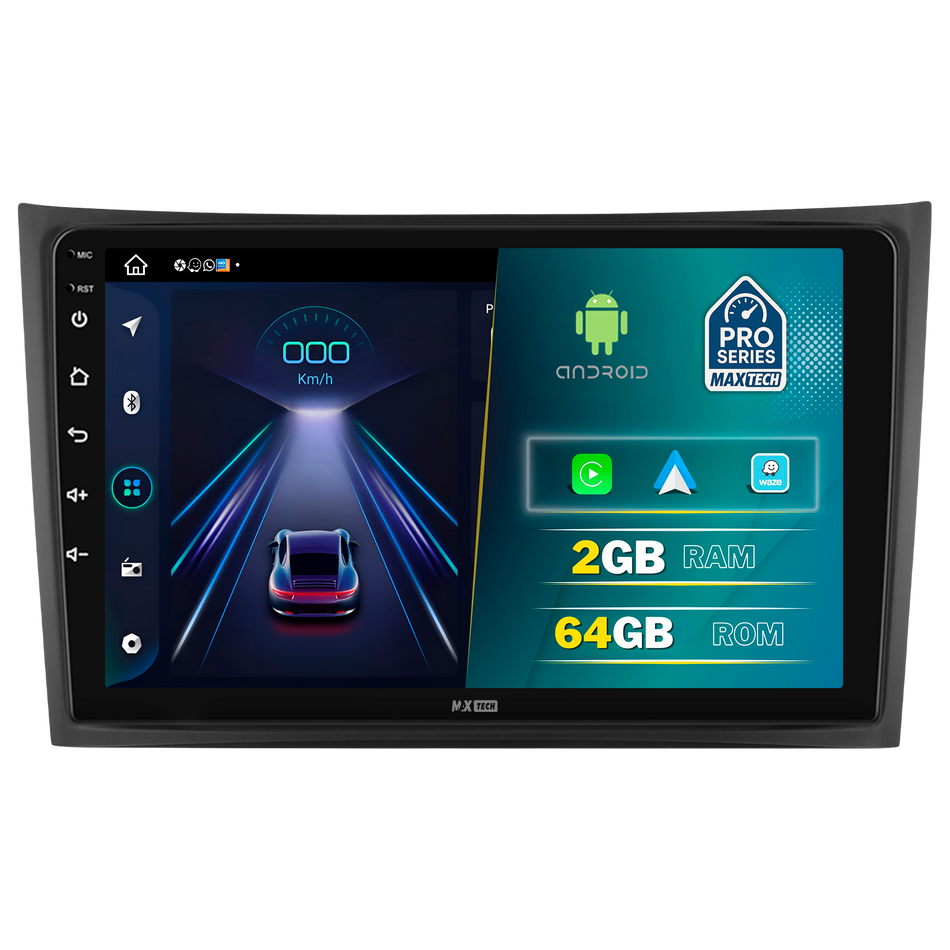 Navigatie Volvo XC90 (2004-2013) dedicata, MaxTech® PRO SERIES, 2 GB Ram 64 GB Rom, Carplay si Android auto, Ecran 10” HD Touch, GPS, Wifi, Bluetooth, Radio, USB, EQ, DSP, Waze
