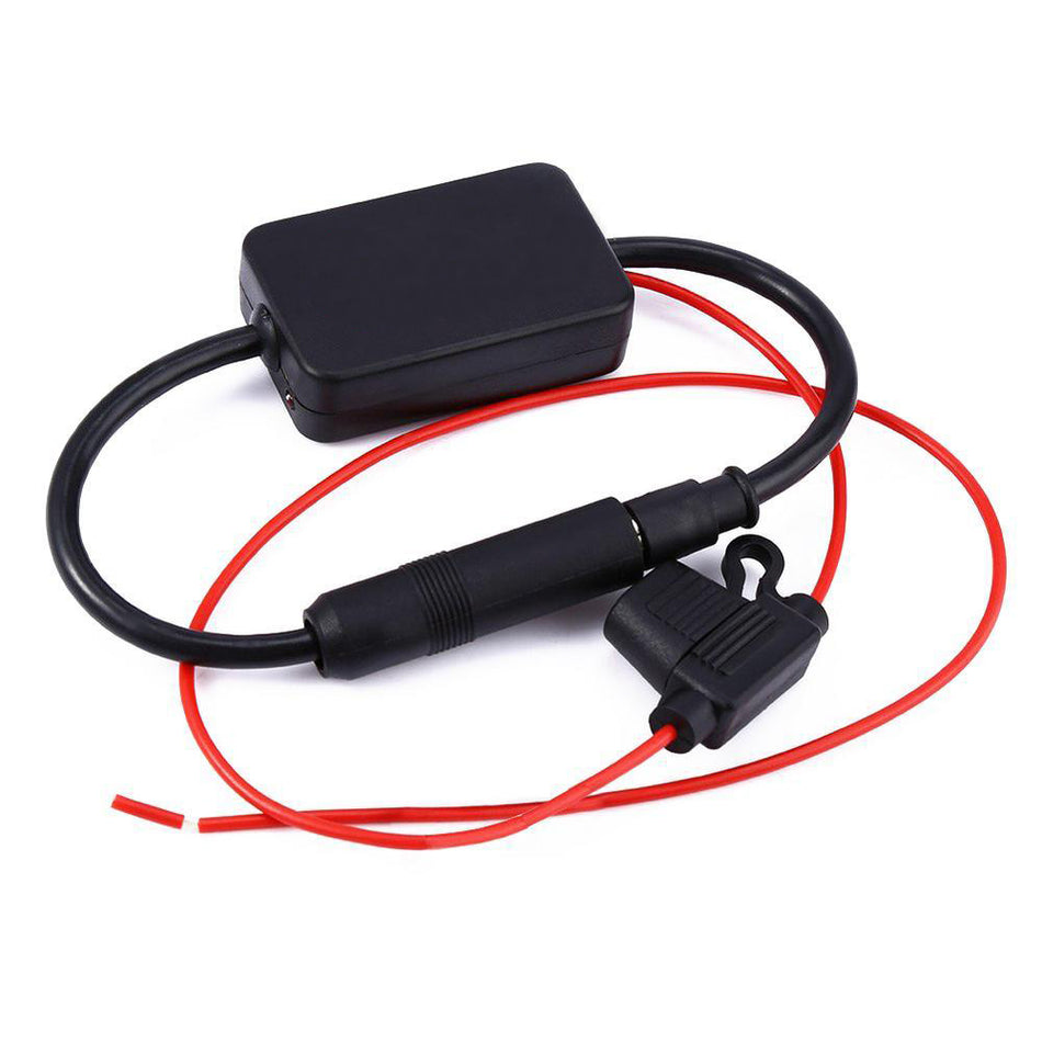 Adaptor amplificator semnal antena radio auto AM/FM 12V, mufa Motorola, fir alimentare cu siguranta