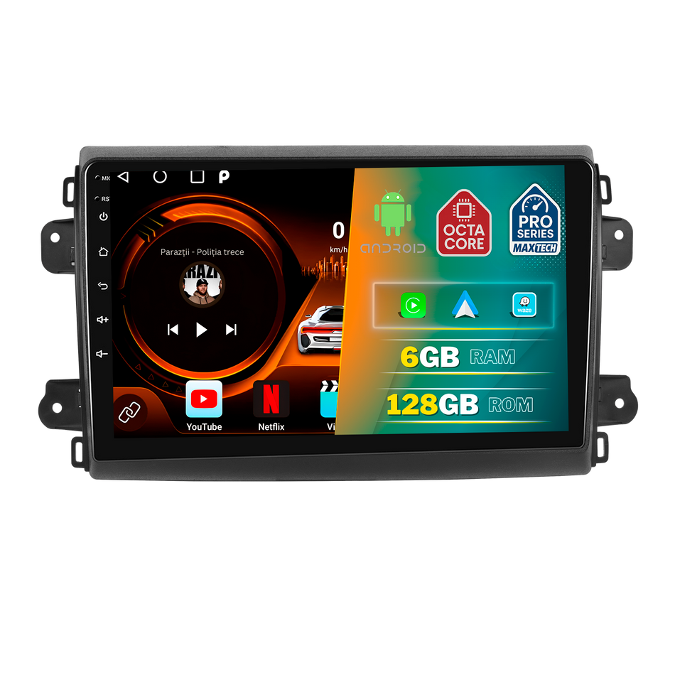 Navigatie Fiat Ducato X290 (2014-2021) facelift dedicata, MaxTech® PRO SERIES, 6 GB Ram 128 GB Rom, Carplay si Android auto, Ecran 9” HD Touch, GPS, Wifi, Bluetooth, Radio, USB, EQ, DSP, Waze