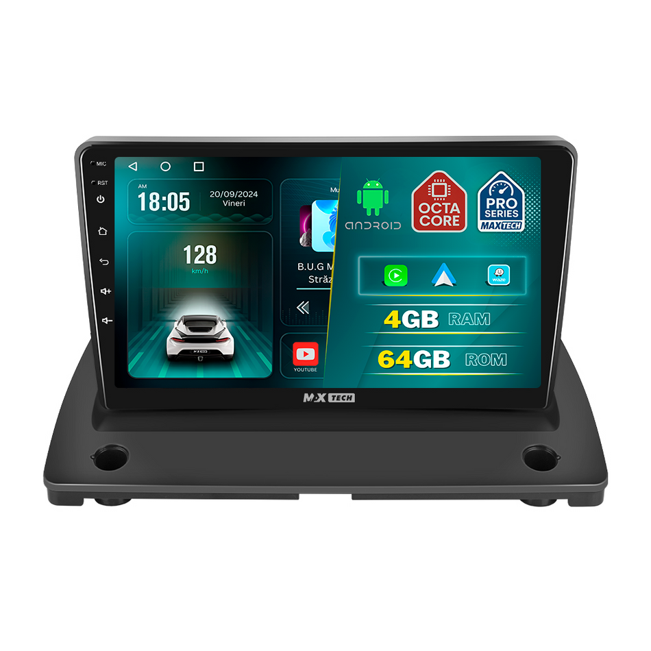 Navigatie Volvo XC90 I (2004-2013) dedicata, MaxTech® PRO SERIES, 4 GB Ram 64 GB Rom, Carplay si Android auto, Ecran 9 ” HD Touch, GPS, Wifi, Bluetooth, Radio, USB, EQ, DSP, Waze