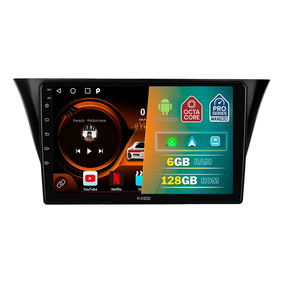 Navigatie Iveco Daily (2018-2020) dedicata, MaxTech® PRO SERIES, 6 GB Ram 128 GB Rom, Carplay si Android auto, Ecran 10” HD Touch, GPS, Wifi, Bluetooth, Radio, USB, EQ, DSP, Waze