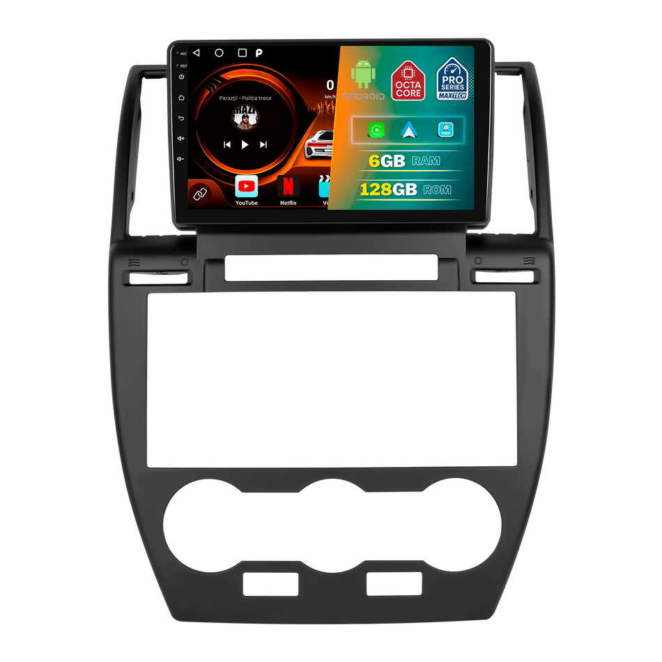 Navigatie Land Rover Freelander II (2007-2012) dedicata, MaxTech® PRO SERIES, 6 GB Ram 128 GB Rom, Carplay si Android auto, Ecran 9” HD Touch, GPS, Wifi, Bluetooth, Radio, USB, EQ, DSP, Waze