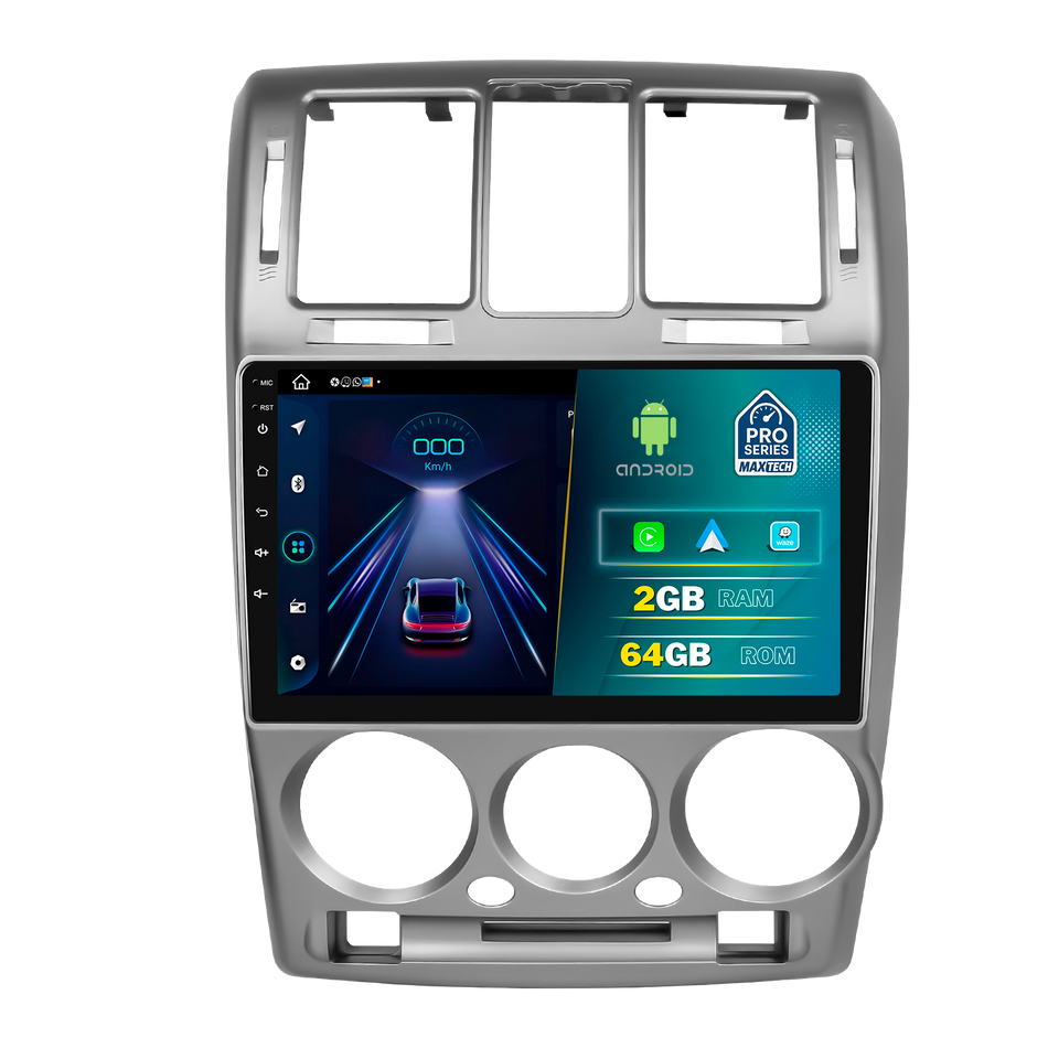 Navigatie Hyundai Getz (2002-2006) pre-facelift dedicata, MaxTech® PRO SERIES, 2 GB Ram 64 GB Rom, Carplay si Android auto, Ecran 9” HD Touch, GPS, Wifi, Bluetooth, Radio, USB, EQ, DSP, Waze
