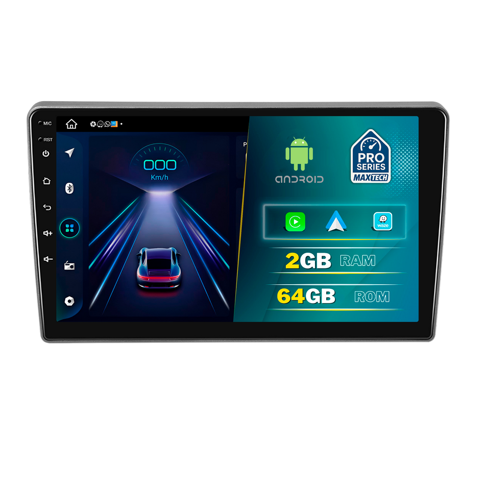 Navigatie Peugeot 407 (2004-2008) pre-facelift dedicata, MaxTech® PRO SERIES, 2 GB Ram 64 GB Rom, Carplay si Android auto, Ecran 9” HD Touch, GPS, Wifi, Bluetooth, Radio, USB, EQ, DSP, Waze