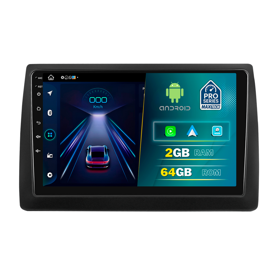 Navigatie Fiat Stilo (2002-2010) dedicata, MaxTech® PRO SERIES, 2 GB Ram 64 GB Rom, Carplay si Android auto, Ecran 9” HD Touch, GPS, Wifi, Bluetooth, Radio, USB, EQ, DSP, Waze