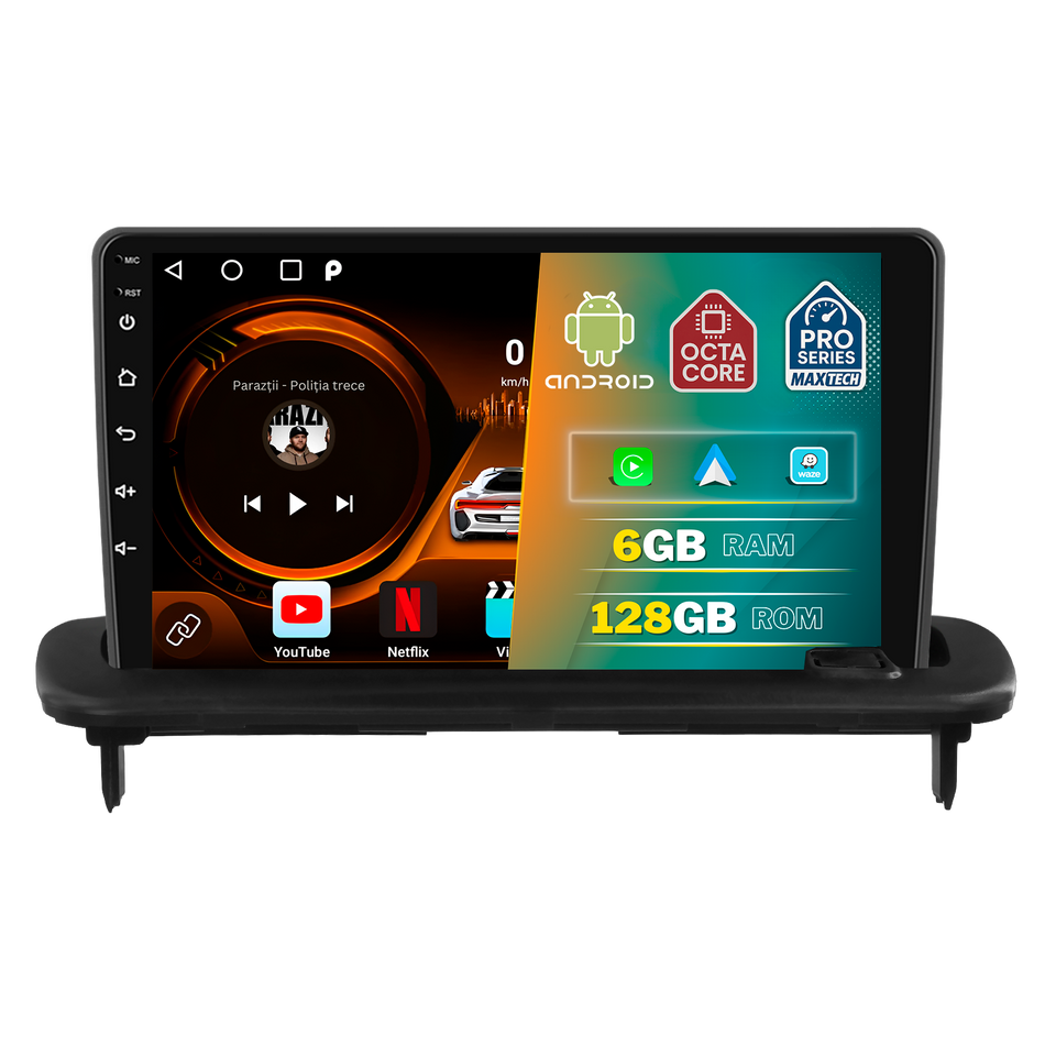 Navigatie Volvo S40/C30/C70 II (2004-2013) dedicata, MaxTech® PRO SERIES, 6 GB Ram 128 GB Rom, Carplay si Android auto, Ecran 9 ” HD Touch, GPS, Wifi, Bluetooth, Radio, USB, EQ, DSP, Waze
