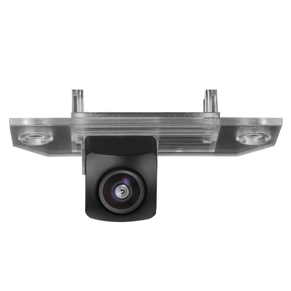 Camera marsarier Ford Focus II sedan, C-Max I dedicata, MaxTech ECO, suport lampa numar OEM, Fisheye CVBS 720x480, unghi 120 grade, RCA, navigatii Android aftermarket