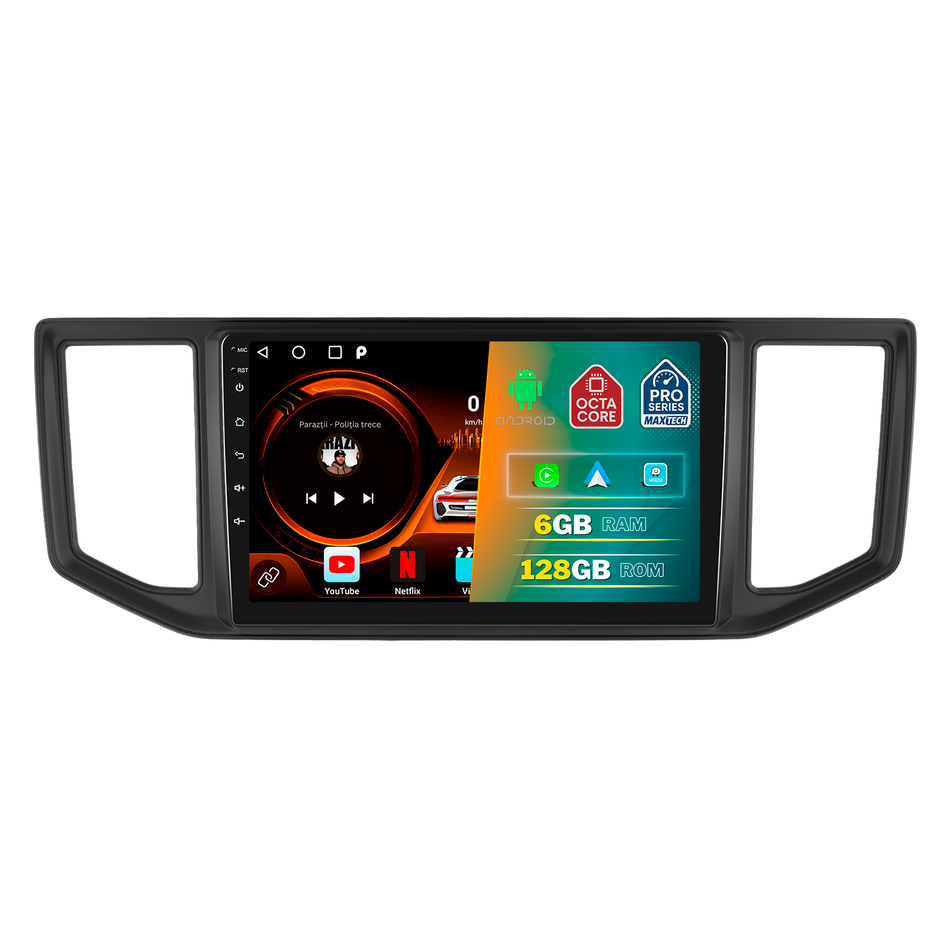 Navigatie Volkswagen Crafter II 2017-2021 dedicata, MaxTech® PRO SERIES, 6 GB Ram 128 GB Rom, Carplay si Android auto, Ecran 10” HD Touch, GPS, Wifi, Bluetooth, Radio, USB, EQ, DSP, Waze