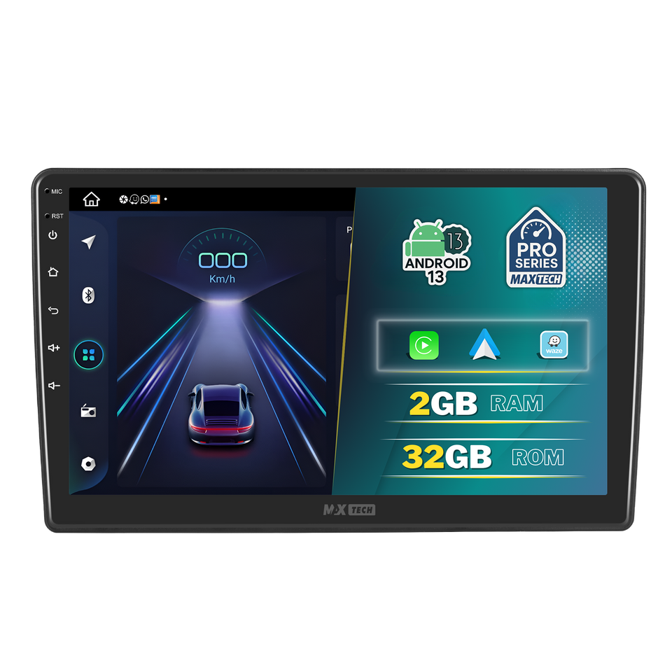 Navigatie Toyota Auris I (2007-2012)  dedicata, MaxTech® PRO SERIES, 2 GB Ram 64 GB Rom, Carplay si Android auto, Ecran 10” HD Touch, GPS, Wifi, Bluetooth, Radio, USB, EQ, DSP, Waze