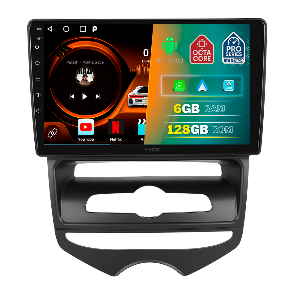 Navigatie Hyundai IX20 2010-2019 AC Manual dedicata, MaxTech® PRO SERIES, 6 GB Ram 128 GB Rom, Carplay si Android auto, Ecran 9” HD Touch, GPS, Wifi, Bluetooth, Radio, USB, EQ, DSP, Waze
