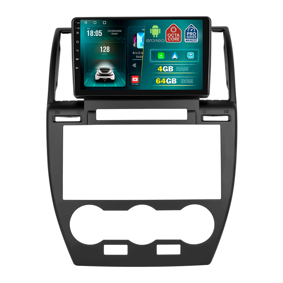 Navigatie Land Rover Freelander II (2007-2012) dedicata, MaxTech® PRO SERIES, 4 GB Ram 64 GB Rom, Carplay si Android auto, Ecran 9 ” HD Touch, GPS, Wifi, Bluetooth, Radio, USB, EQ, DSP, Waze