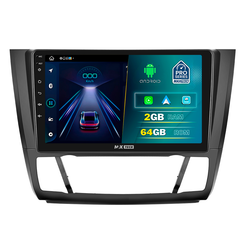 Navigatie BMW Seria 1 E81/E82/E87/E88 (2008-2012) facelift dedicata, MaxTech® PRO SERIES, 2 GB Ram 64 GB Rom, Carplay si Android auto, Ecran 9” HD Touch, GPS, Wifi, Bluetooth, Radio, USB, EQ, DSP, Waze