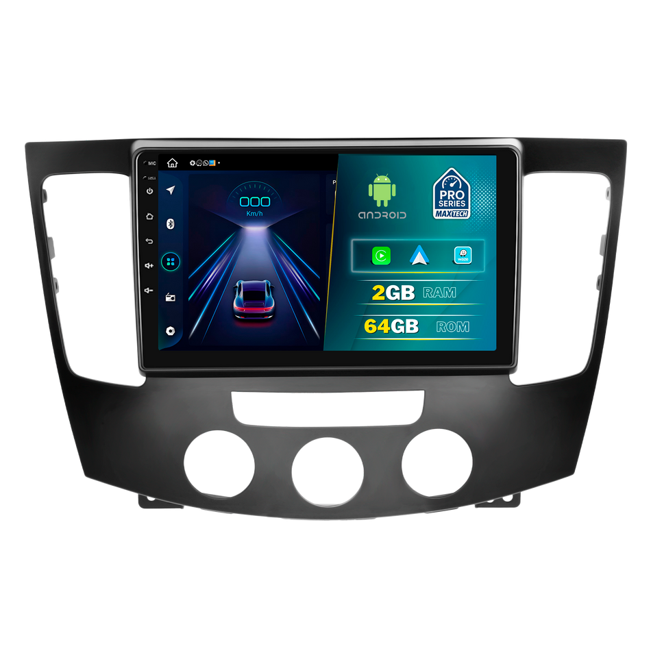 Navigatie Hyundai Sonata (2008-2010) facelift / NFC (Climatizare manuală) dedicata, MaxTech® PRO SERIES, 2 GB Ram 64 GB Rom, Carplay si Android auto, Ecran 9” HD Touch, GPS, Wifi, Bluetooth, Radio, USB, EQ, DSP, Waze