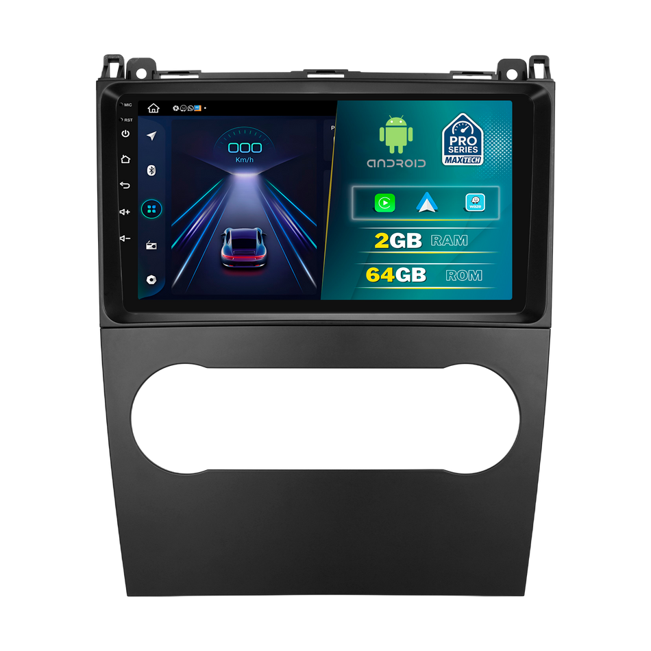 Navigatie  Mercedes A-Class W169/B-Class W245 (2008–2012)  dedicata, MaxTech® PRO SERIES, 2 GB Ram 64 GB Rom, Carplay si Android auto, Ecran 9” HD Touch, GPS, Wifi, Bluetooth, Radio, USB, EQ, DSP, Waze