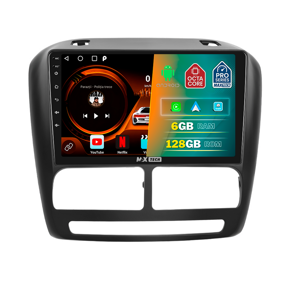 Navigatie Fiat Doblo II 2010–2015 (pre-facelift) / Opel Combo D 2011–2018 dedicata, MaxTech® PRO SERIES, 6 GB Ram 128 GB Rom, Carplay si Android auto, Ecran 9” HD Touch, GPS, Wifi, Bluetooth, Radio, USB, EQ, DSP, Waze