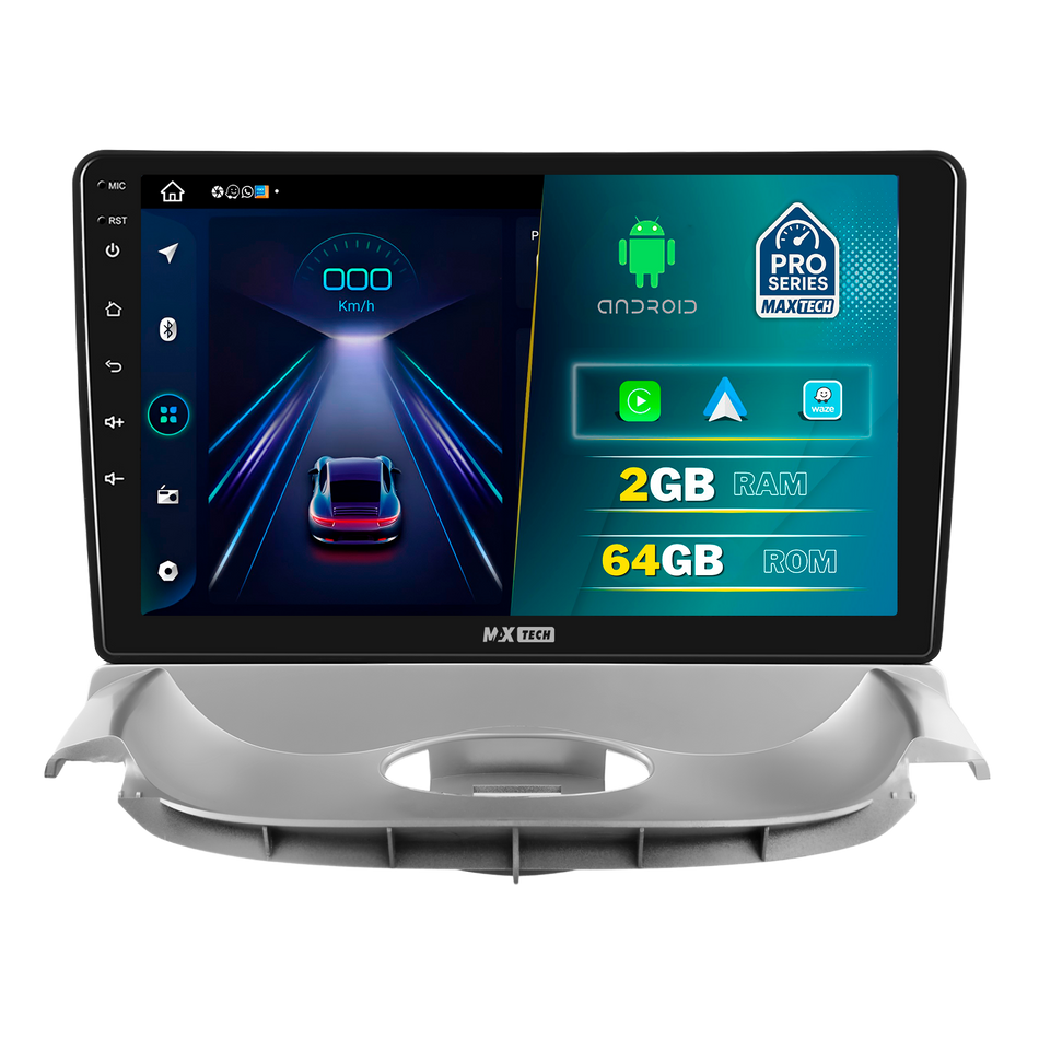 Navigatie Peugeot 206 (2004-2008) facelift  dedicata, MaxTech® PRO SERIES, 2 GB Ram 64 GB Rom, Carplay si Android auto, Ecran 9” HD Touch, GPS, Wifi, Bluetooth, Radio, USB, EQ, DSP, Waze