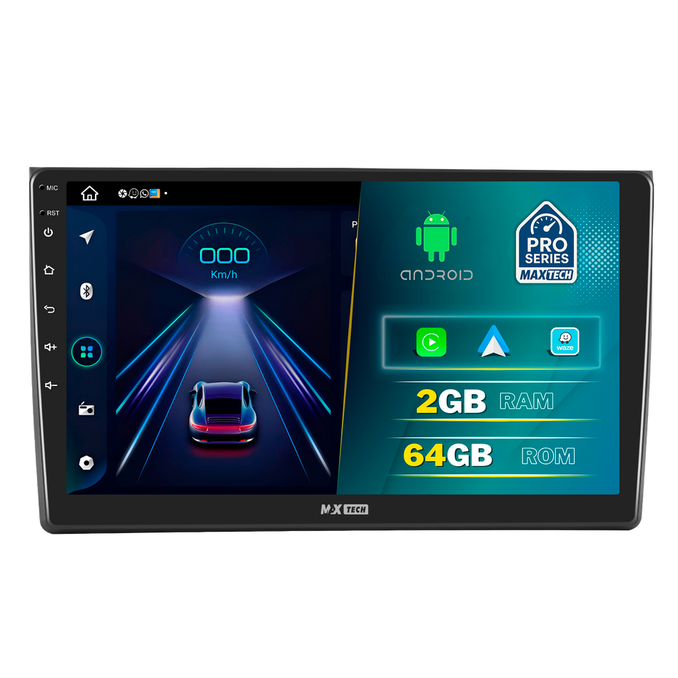 Navigatie Audi A4 B6/B7 (2002-2008) dedicata, MaxTech® PRO SERIES, 2 GB Ram 64 GB Rom, Carplay si Android auto, Ecran 9” HD Touch, GPS, Wifi, Bluetooth, Radio, USB, EQ, DSP, Waze
