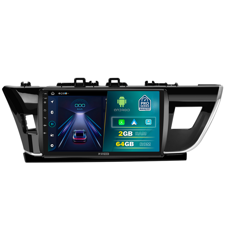 Navigatie Toyota Corolla (2013-2016) Pre-facelift dedicata, MaxTech® PRO SERIES, 2 GB Ram 64 GB Rom, Carplay si Android auto, Ecran 9” HD Touch, GPS, Wifi, Bluetooth, Radio, USB, EQ, DSP, Waze
