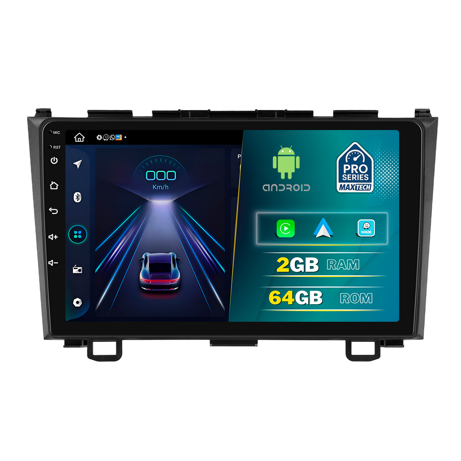Navigatie Honda CR-V (2007-2011) dedicata, MaxTech® PRO SERIES, 2 GB Ram 64 GB Rom, Carplay si Android auto, Ecran 9” HD Touch, GPS, Wifi, Bluetooth, Radio, USB, EQ, DSP, Waze