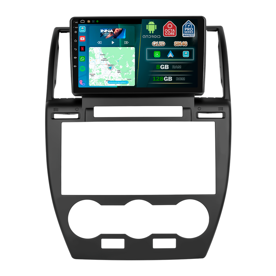 Navigatie Land Rover Freelander II (2007-2012) dedicata, MaxTech® PRO SERIES, 8 GB Ram 128 GB Rom, OctaCore, Carplay si Android auto, Ecran 9” HD Touch, Sim 4G, ADI/HI-Res, GPS, Wifi, Bluetooth, Radio, USB, EQ, DSP, Waze