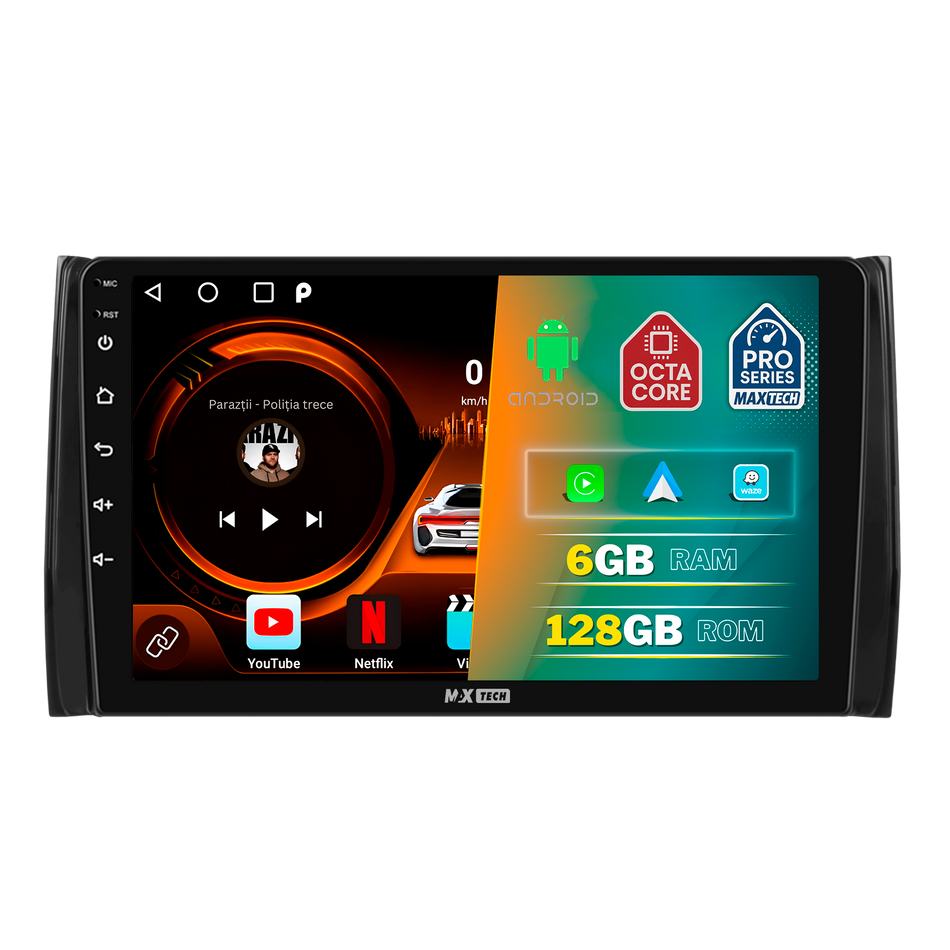 Navigatie Skoda Kodiaq/Karoq I (2017-2021) pre-facelift dedicata, MaxTech® PRO SERIES, 6 GB Ram 128 GB Rom, Carplay si Android auto, Ecran 10” HD Touch, GPS, Wifi, Bluetooth, Radio, USB, EQ, DSP, Waze