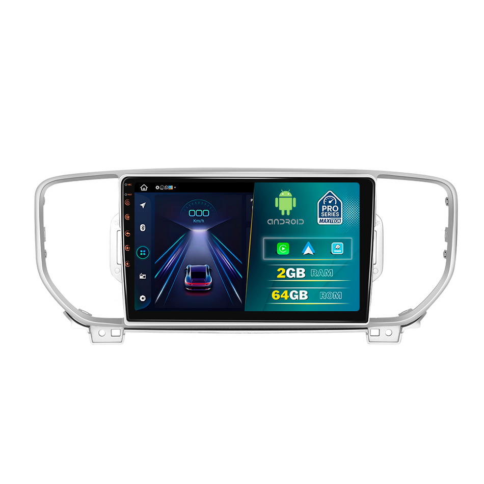 Navigatie Kia Sportage (2016-2018) dedicata, MaxTech® PRO SERIES, 2 GB Ram 64 GB Rom, Carplay si Android auto, Ecran 9” HD Touch, GPS, Wifi, Bluetooth, Radio, USB, EQ, DSP, Waze