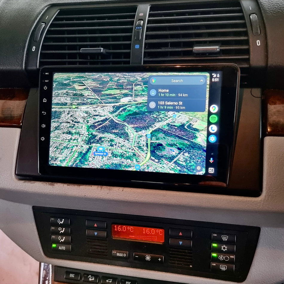 Navigatie BMW X5 E53 (1999–2006) dedicata, MaxTech® PRO SERIES, 4 GB Ram 64 GB Rom, Carplay si Android auto, Ecran 9 ” HD Touch, GPS, Wifi, Bluetooth, Radio, USB, EQ, DSP, Waze