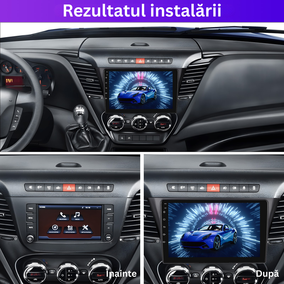 Navigatie Iveco Daily (2018-2020) dedicata, MaxTech® PRO SERIES, 8 GB Ram 128 GB Rom, OctaCore, Carplay si Android auto, Ecran 10” HD Touch, Sim 4G, ADI/HI-Res, GPS, Wifi, Bluetooth, Radio, USB, EQ, DSP, Waze