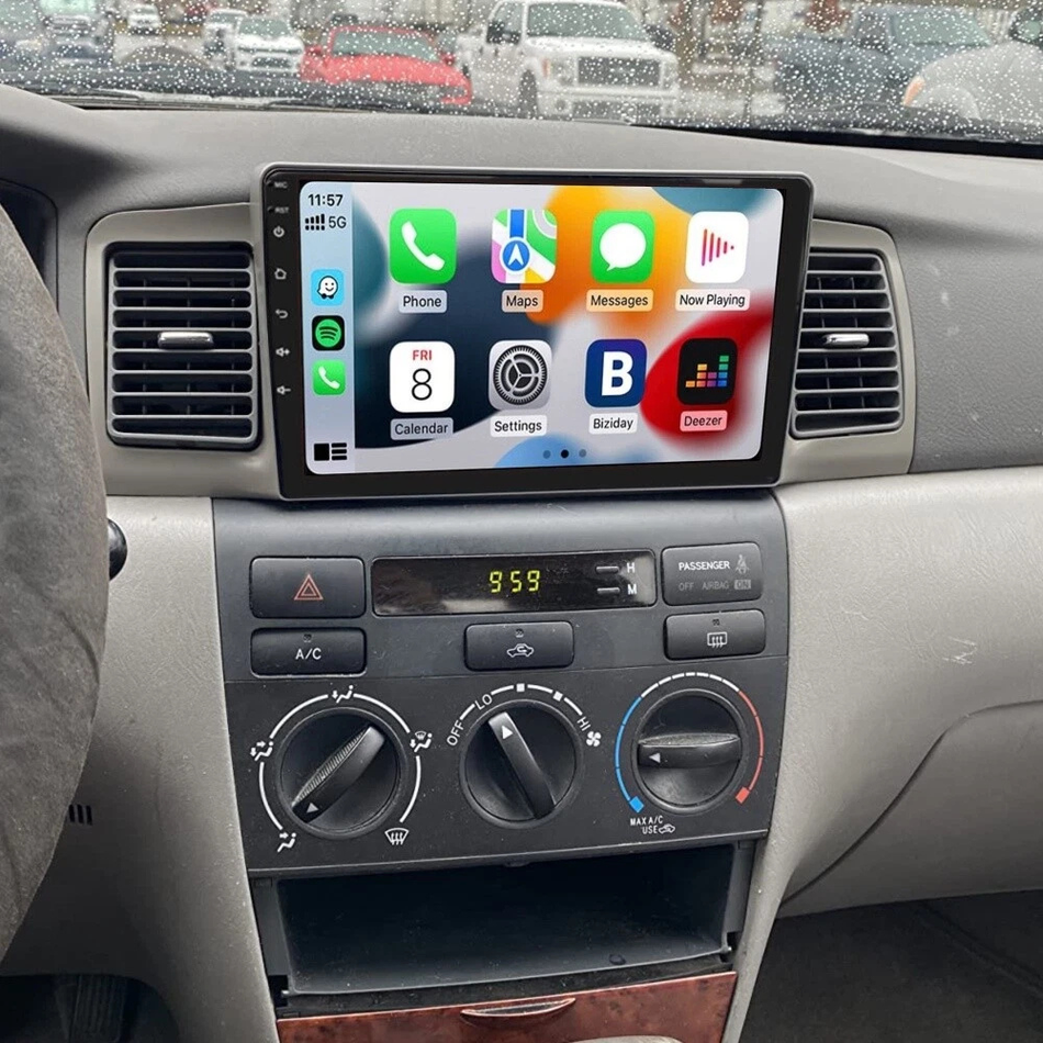 Navigatie Toyota Corolla E120 (2004-2007) facelift dedicata, MaxTech® PRO SERIES, 8 GB Ram 128 GB Rom, OctaCore, Carplay si Android auto, Ecran 9” HD Touch, Sim 4G, ADI/HI-Res, GPS, Wifi, Bluetooth, Radio, USB, EQ, DSP, Waze
