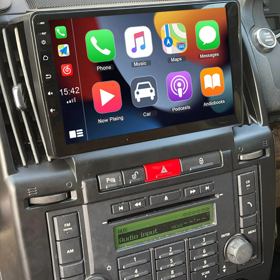 Navigatie Land Rover Freelander II (2007-2012) dedicata, MaxTech® PRO SERIES, 8 GB Ram 128 GB Rom, OctaCore, Carplay si Android auto, Ecran 9” HD Touch, Sim 4G, ADI/HI-Res, GPS, Wifi, Bluetooth, Radio, USB, EQ, DSP, Waze