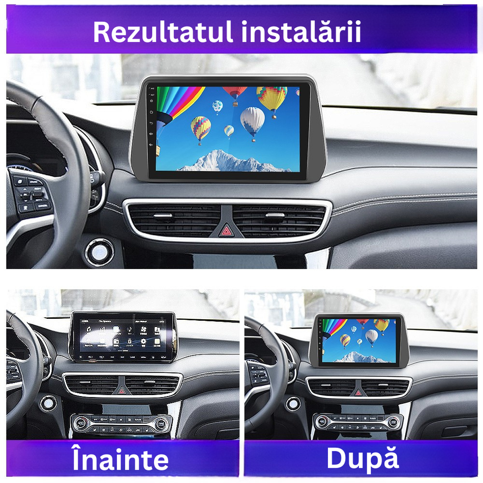 Navigatie Hyundai Tucson III (2018-2020) Facelift dedicata, MaxTech® PRO SERIES, 8 GB Ram 128 GB Rom, OctaCore, Carplay si Android auto, Ecran 9” HD Touch, Sim 4G, ADI/HI-Res, GPS, Wifi, Bluetooth, Radio, USB, EQ, DSP, Waze