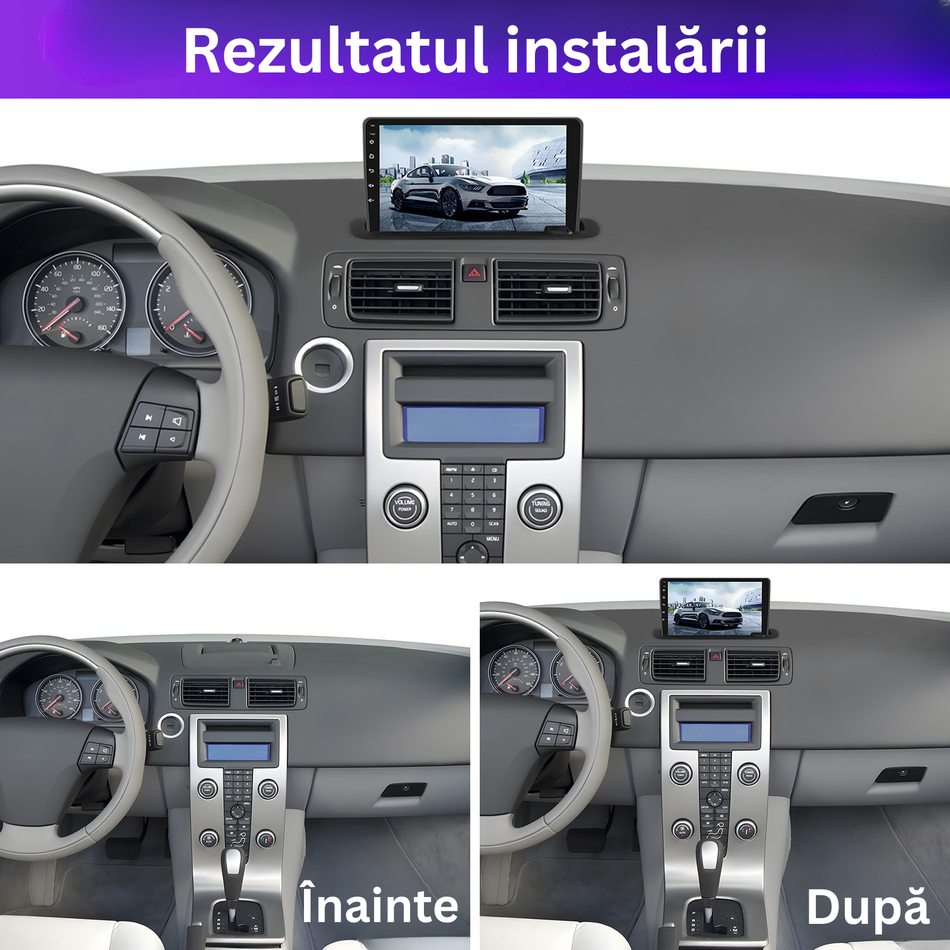 Navigatie Volvo S40 / C30 / C70 II (2004–2013) dedicata, MaxTech® PRO SERIES, 2 GB Ram 64 GB Rom, Carplay si Android auto, Ecran 9 ” HD Touch, GPS, Wifi, Bluetooth, Radio, USB, EQ, DSP, Waze