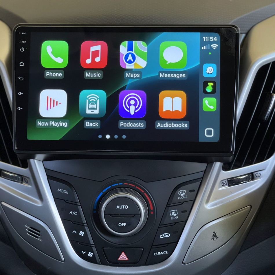 Navigatie Hyundai Veloster (2011-2014) pre-facelift dedicata, MaxTech® PRO SERIES, 8 GB Ram 128 GB Rom, OctaCore, Carplay si Android auto, Ecran 9” HD Touch, Sim 4G, ADI/HI-Res, GPS, Wifi, Bluetooth, Radio, USB, EQ, DSP, Waze