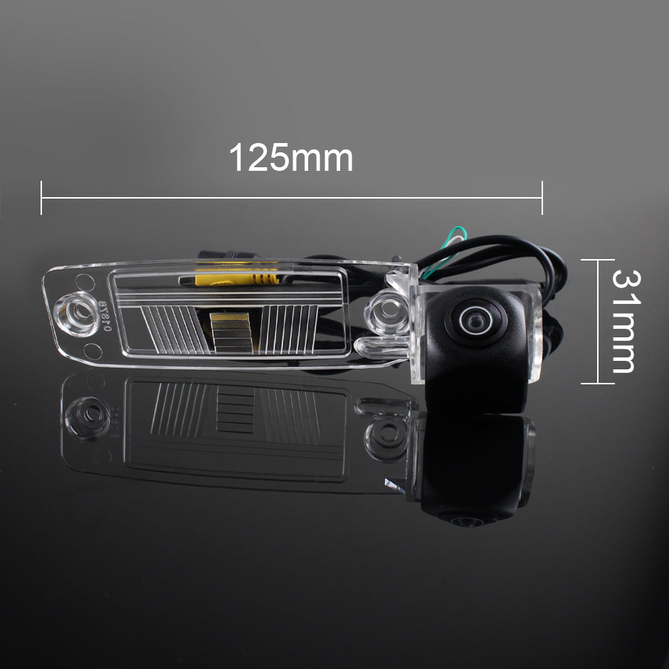 Camera marsarier Kia Sportage III SL dedicata, MaxTech ECO Dynamic, suport lampa numar OEM, CVBS 960x720, unghi 155 grade, linii dinamice, RCA, navigatii Android aftermarket