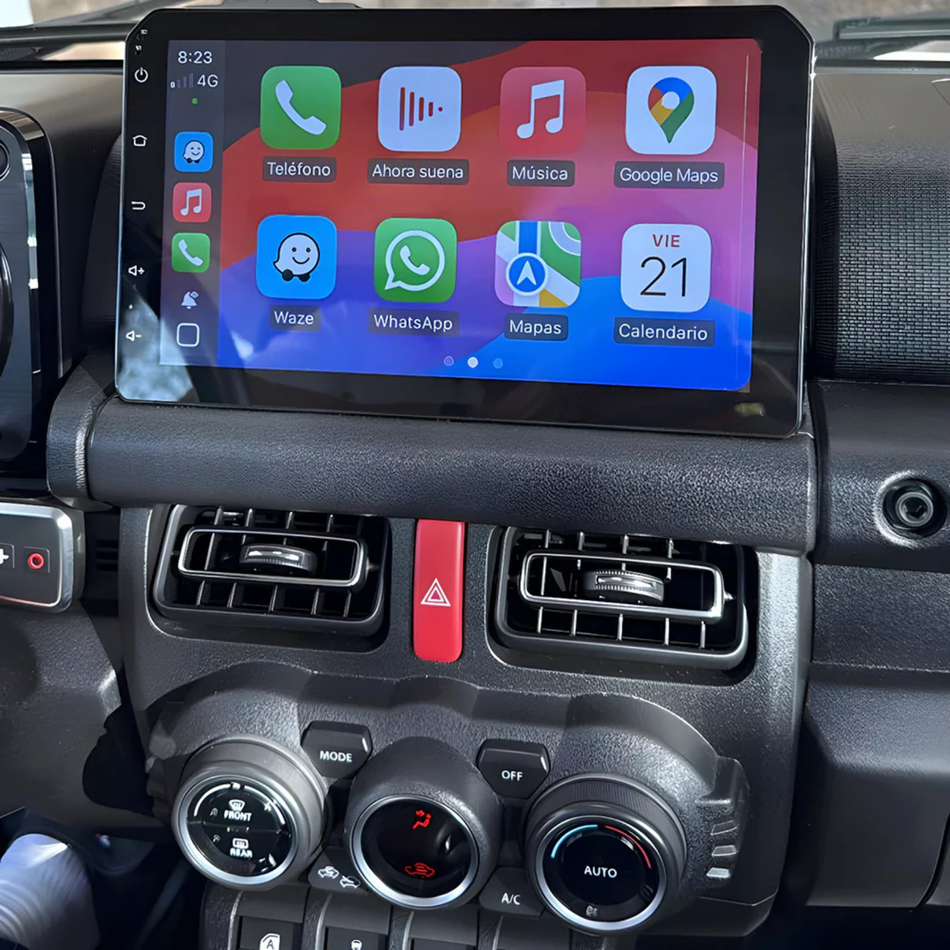 Navigatie Suzuki Jimny IV 2018+ dedicata, MaxTech® PRO SERIES, 8 GB Ram 128 GB Rom, OctaCore, Carplay si Android auto, Ecran 9” HD Touch, Sim 4G, ADI/HI-Res, GPS, Wifi, Bluetooth, Radio, USB, EQ, DSP, Waze