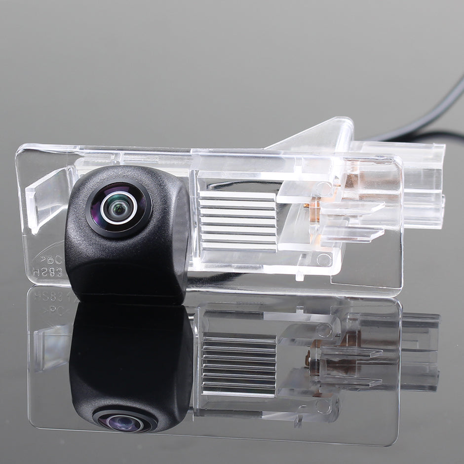 Camera marsarier Renault Clio IV, Clio III, Fluence, Kadjar dedicata, MaxTech ECO, suport lampa numar OEM, Fisheye CVBS 720x480, unghi 120 grade, RCA, navigatii Android aftermarket