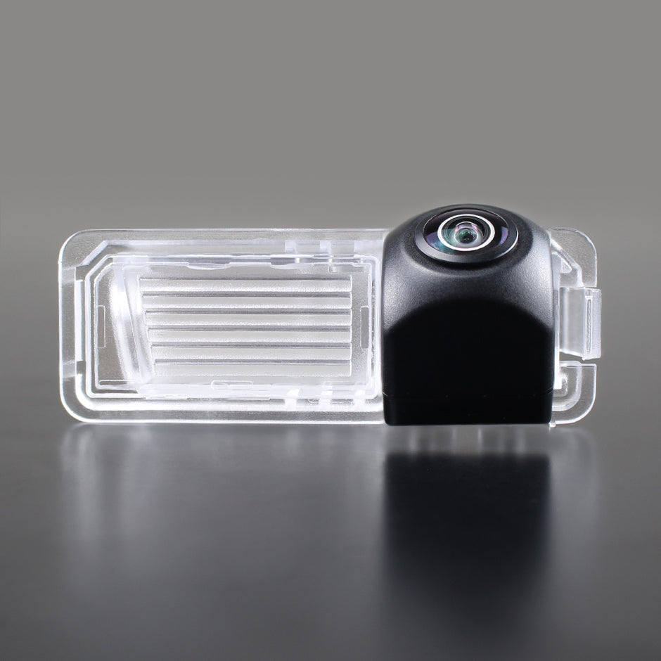 Camera marsarier Volkswagen Golf VI Mk6, Polo V 6R dedicata, MaxTech ECO Dynamic, suport lampa numar OEM, CVBS 960x720, unghi 155 grade, linii dinamice, RCA, navigatii Android aftermarket