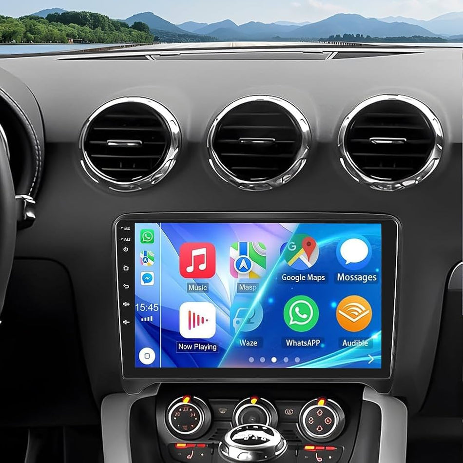 Navigatie Audi TT 8J ( 2008–2014 ) dedicata, MaxTech® PRO SERIES, 8 GB Ram 128 GB Rom, OctaCore, Carplay si Android auto, Ecran 9” HD Touch, Sim 4G, ADI/HI-Res, GPS, Wifi, Bluetooth, Radio, USB, EQ, DSP, Waze