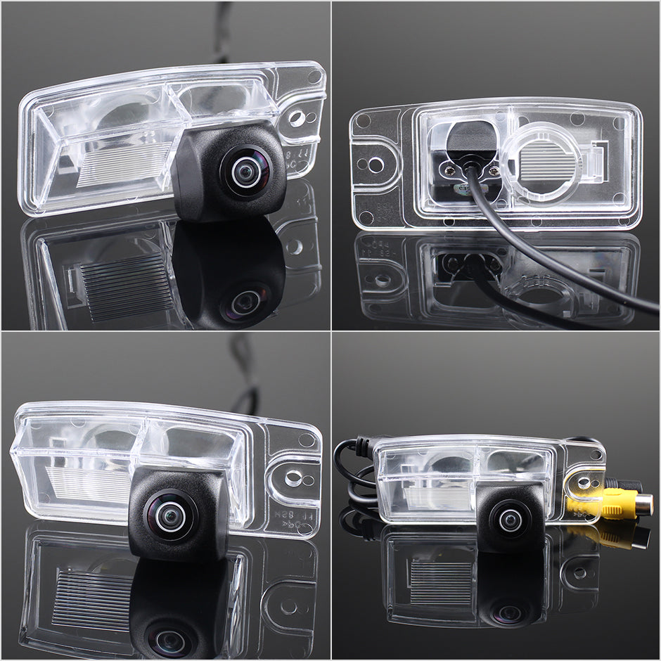 Camera marsarier Nissan X-Trail III T32 dedicata, MaxTech ECO, suport lampa numar OEM, Fisheye CVBS 720x480, unghi 120 grade, RCA, navigatii Android aftermarket