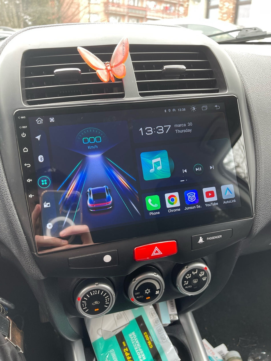 Navigatie Mitsubishi ASX 2013–2016 / Peugeot 4008 2013–2016 dedicata, MaxTech® PRO SERIES, 8 GB Ram 128 GB Rom, OctaCore, Carplay si Android auto, Ecran 10” HD Touch, Sim 4G, ADI/HI-Res, GPS, Wifi, Bluetooth, Radio, USB, EQ, DSP, Waze
