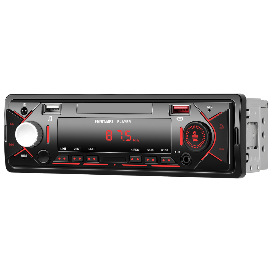 Player auto 1 DIN Casetofon MaxTech®, Bluetooth 5.0, FM Radio, USB, AUX, MP3, Hands-Free, 4x15W