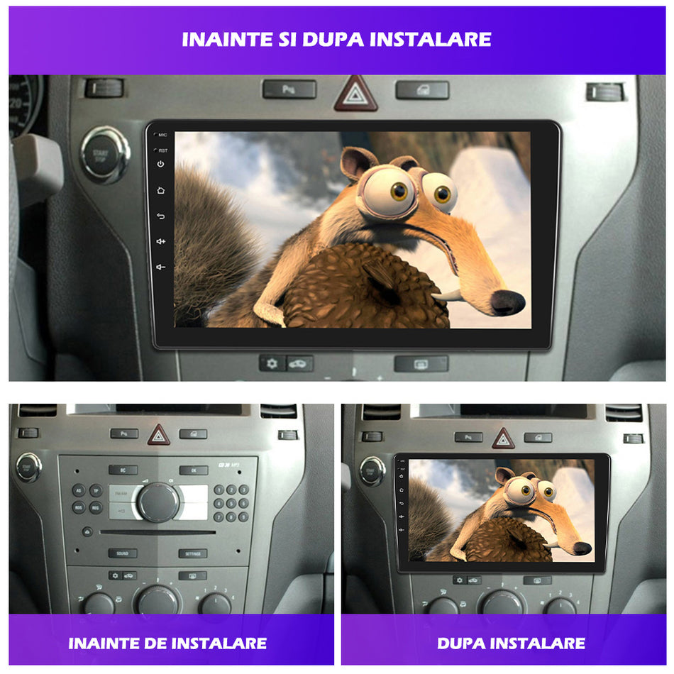 Navigatie Opel Zafira / Antara / Astra (2006-2010) dedicata, MaxTech® PRO SERIES, 2 GB Ram 64 GB Rom, Carplay si Android auto, Ecran 9” HD Touch, GPS, Wifi, Bluetooth, Radio, USB, EQ, DSP, Waze