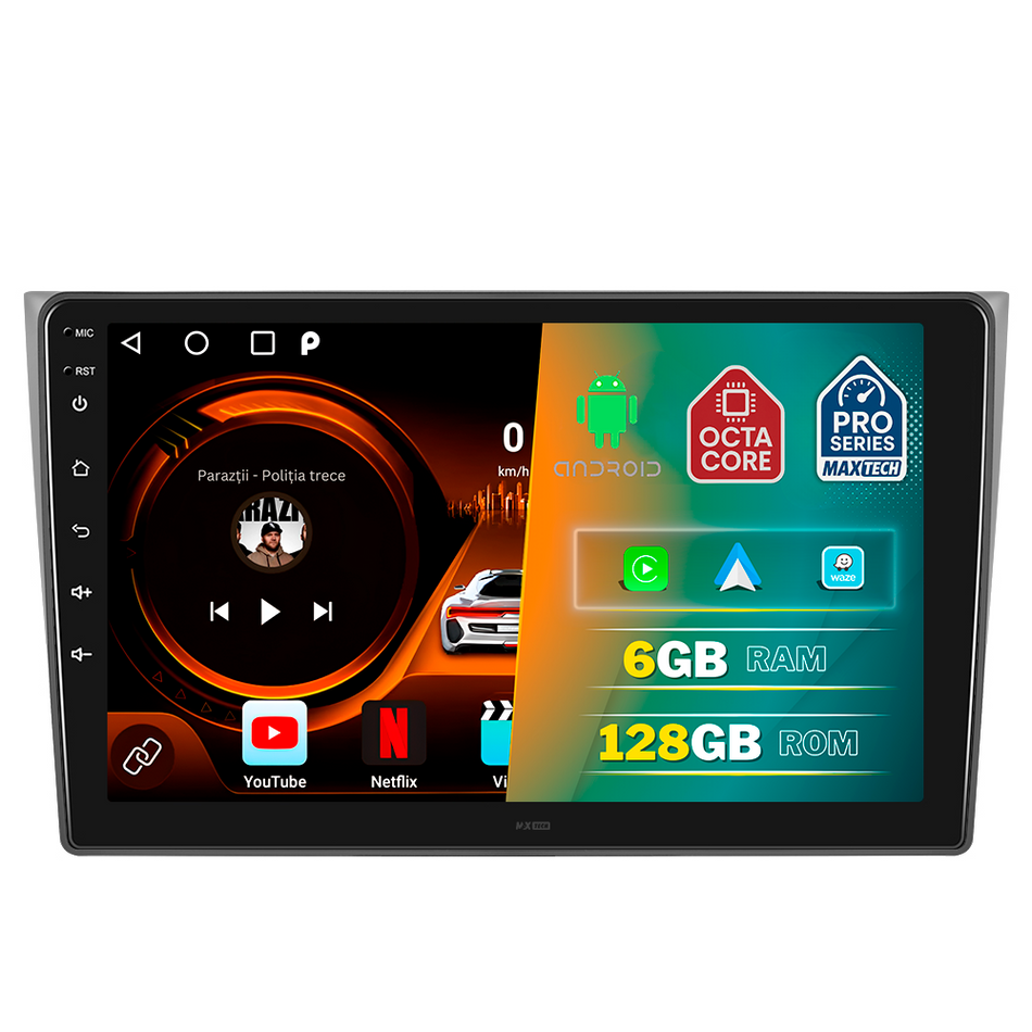 Navigatie Mazda CX-9 I (2007-2015) dedicata, MaxTech® PRO SERIES, 6 GB Ram 128 GB Rom, Carplay si Android auto, Ecran 10” HD Touch, GPS, Wifi, Bluetooth, Radio, USB, EQ, DSP, Waze