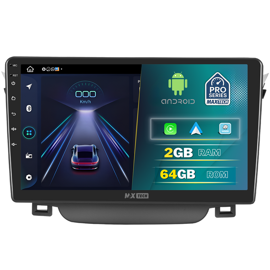 Navigatie Hyundai i30 II 2012-2015 dedicata, MaxTech® PRO SERIES, 2 GB Ram 64 GB Rom, Carplay si Android auto, Ecran 9” HD Touch, GPS, Wifi, Bluetooth, Radio, USB, EQ, DSP, Waze