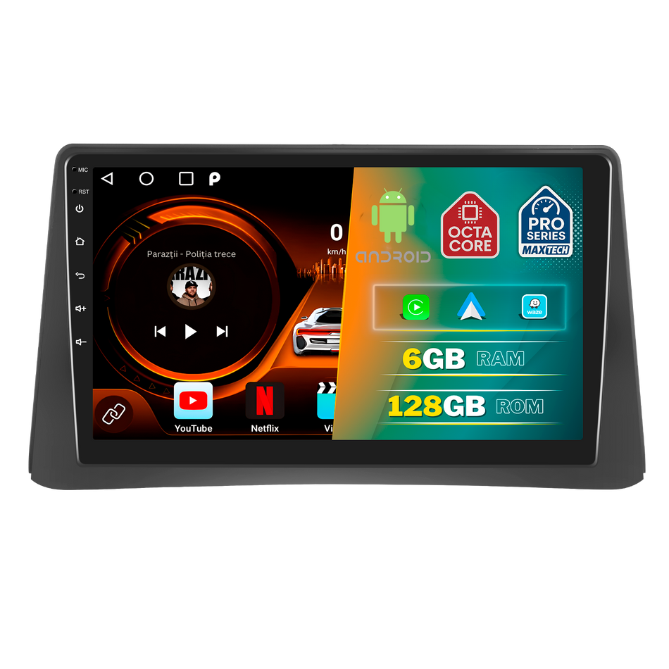 Navigatie Opel Mokka 2012–2016 cu canbus dedicata, MaxTech® PRO SERIES, 6 GB Ram 128 GB Rom, Carplay si Android auto, Ecran 9” HD Touch, GPS, Wifi, Bluetooth, Radio, USB, EQ, DSP, Waze