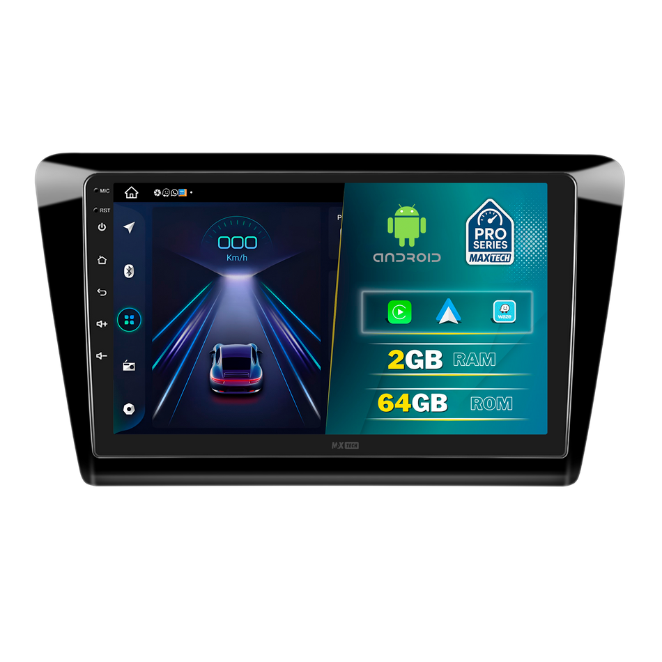 Navigatie  Skoda Rapid / Rapid Spaceback 2012–2019 dedicata, MaxTech® PRO SERIES, 2 GB Ram 64 GB Rom, Carplay si Android auto, Ecran 9” HD Touch, GPS, Wifi, Bluetooth, Radio, USB, EQ, DSP, Waze (Copie)