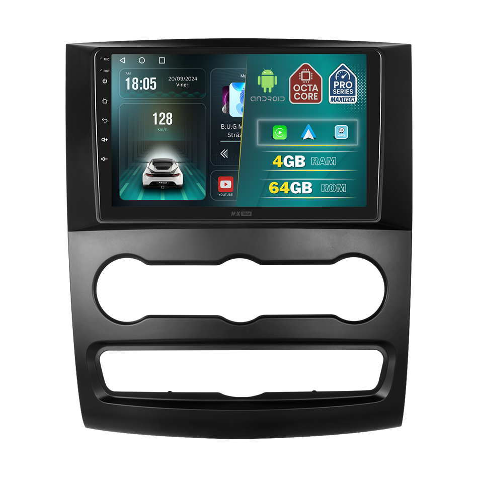 Navigatie Mercedes-Benz Sprinter W906 / Crafter  (2006–2013) ( 2006-2016 ) dedicata, MaxTech® PRO SERIES, 4 GB Ram 64 GB Rom, Carplay si Android auto, Ecran 10 ” HD Touch, GPS, Wifi, Bluetooth, Radio, USB, EQ, DSP, Waze