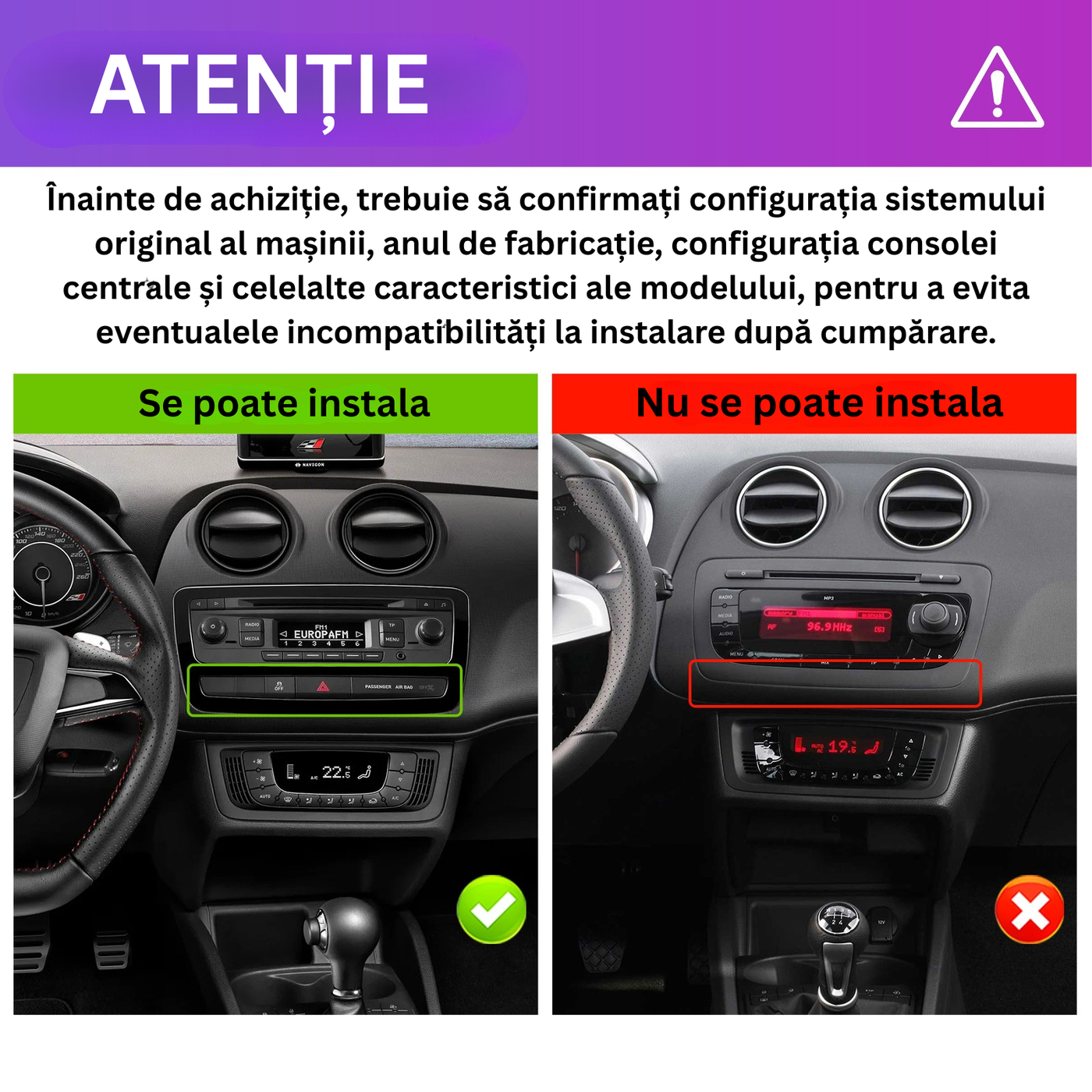 Posibile incompatibilități
